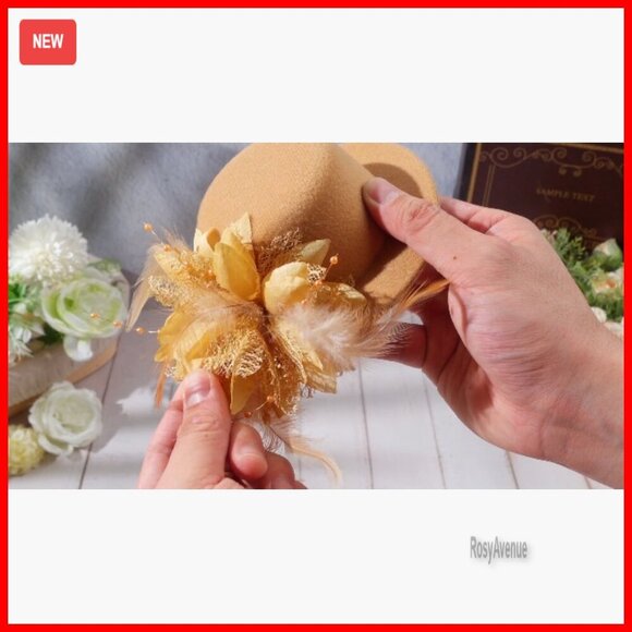 8-Piece Fascinator Hat Set with Feathers for Weddings & Events